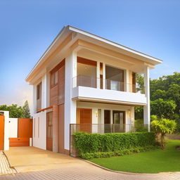 A three-story house on a 6 biswa plot, under ground floor featuring a spacious hall and a store room. The ground floor boasts two master bedrooms, each coupled with a private bathroom and toilet.