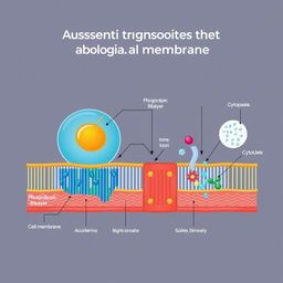 An educational illustration depicting the process of passive transport across a biological membrane