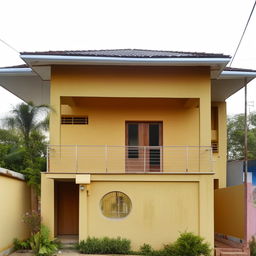 A three-story house on a 6 biswa plot, under ground floor featuring a spacious hall and a store room. The ground floor boasts two master bedrooms, each coupled with a private bathroom and toilet.