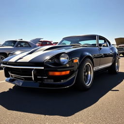 An imaginative car design that creatively merges a Datsun 240Z with the classic attributes of a 1970 Chevelle SS 454