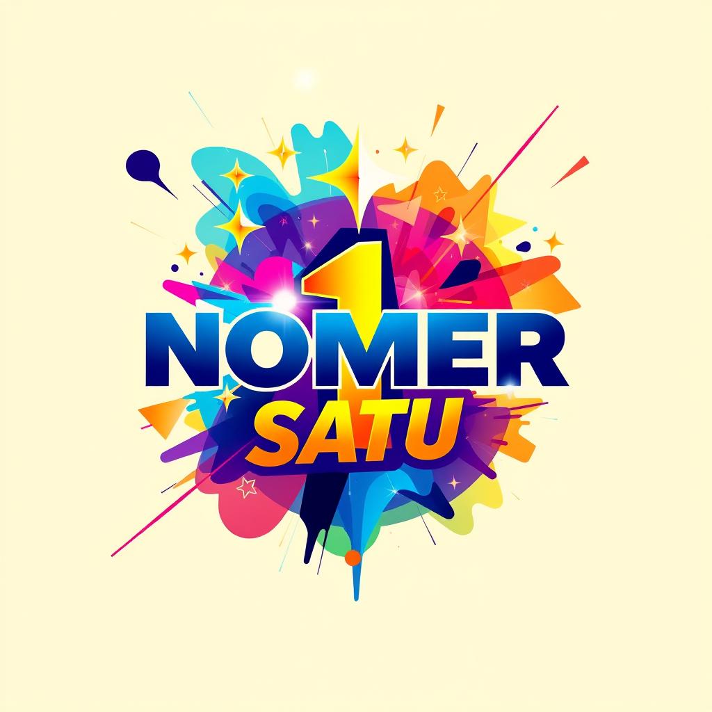 A visually stunning image that represents the concept of 'NOMER SATU' (Number One) in an abstract and artistic way