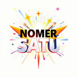 A visually stunning image that represents the concept of 'NOMER SATU' (Number One) in an abstract and artistic way