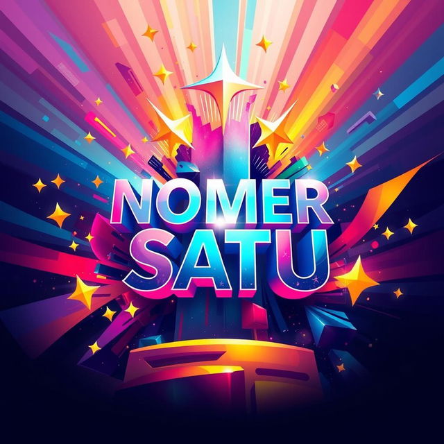 A visually stunning image that represents the concept of 'NOMER SATU' (Number One) in an abstract and artistic way