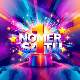 A visually stunning image that represents the concept of 'NOMER SATU' (Number One) in an abstract and artistic way