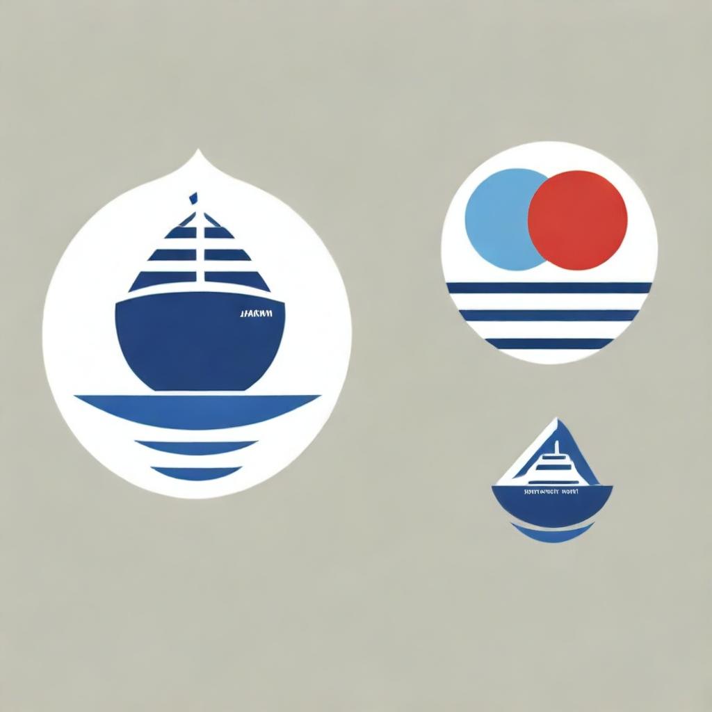 A visual representation of the Japan Elevator Service Holdings company's logo alongside an image of the Shizugin Ship on an international inspection tour.