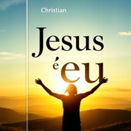 A visually striking book cover for a Christian book featuring the phrase 'Jesus e eu' prominently displayed in an elegant font