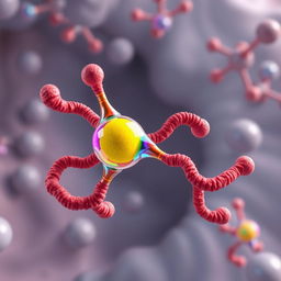 An animated and detailed depiction of a phospholipid molecule