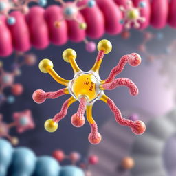 An animated and detailed depiction of a phospholipid molecule