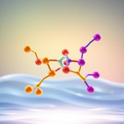 An animated depiction of a phospholipid molecule, showcasing its unique structure with hydrophilic heads and hydrophobic tails