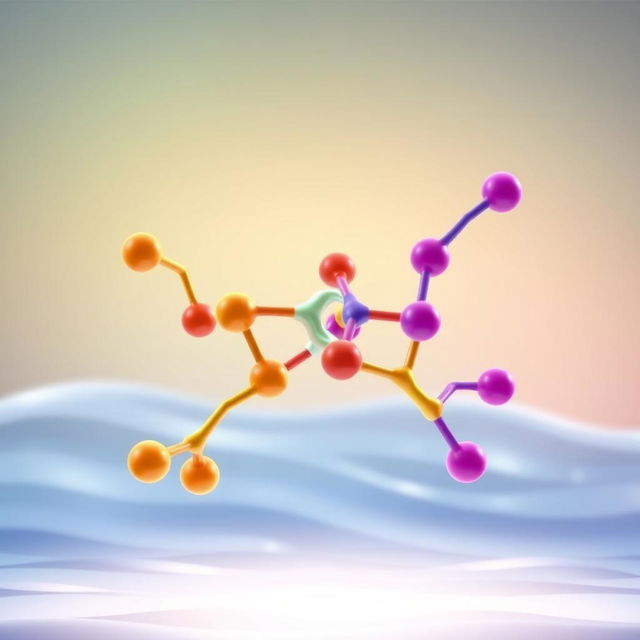 An animated depiction of a phospholipid molecule, showcasing its unique structure with hydrophilic heads and hydrophobic tails