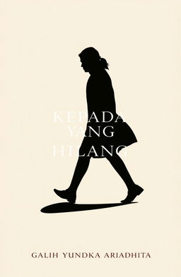 A classic and minimalist book cover for a novel titled 'KEPADA YANG HILANG'