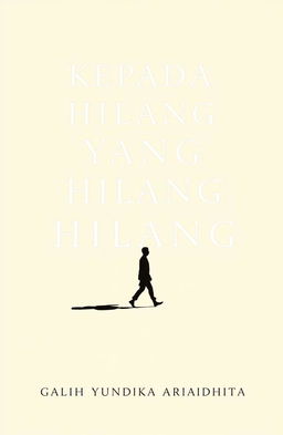 A minimalist classic novel cover for a book titled 'KEPADA YANG HILANG'