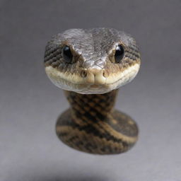 A sleek, athletic snake wearing a sweatband on its 'head', its scales glistening as it swiftly moves, exuding a sense of dynamism and determination.