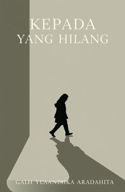 A minimalist classic novel cover for a book titled 'KEPADA YANG HILANG'