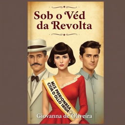 A vintage book cover design featuring the characters Josébel, Jairo, Inácio, and the protagonist Cecília