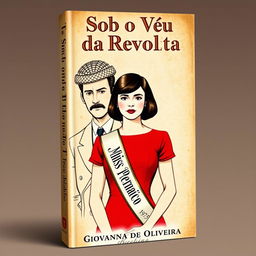 A vintage book cover design featuring the characters Josébel, Jairo, Inácio, and the protagonist Cecília