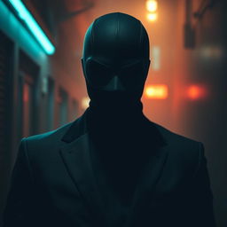 An intriguing image of a masked stalker character, emphasizing mystery and allure