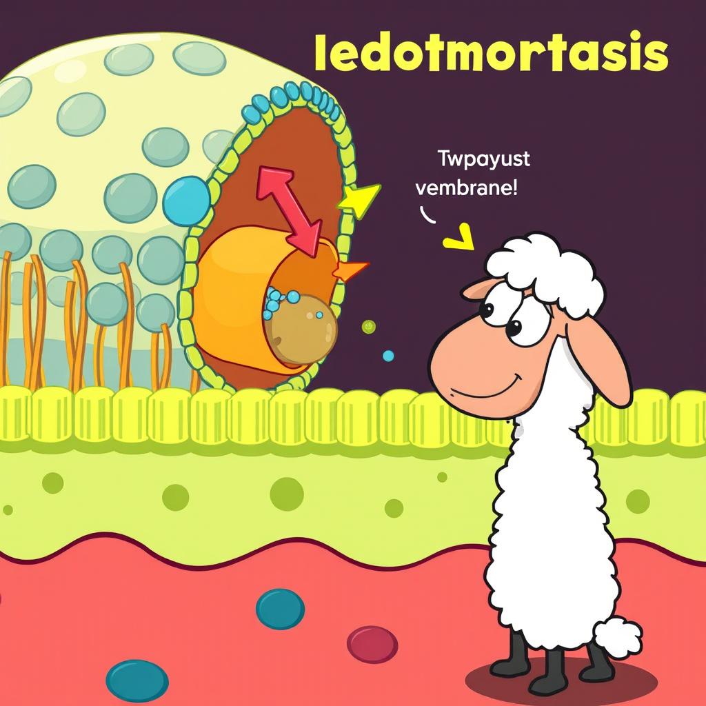 A colorful and informative illustration depicting a cell membrane undergoing endocytosis