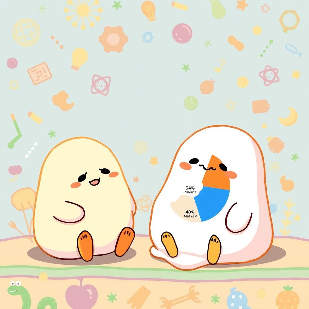 A whimsical illustration featuring Gudetama, the lazy egg character, sitting next to a circular graphical representation demonstrating the composition of a cell membrane