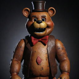 A detailed and vibrant rendering of Freddy Fazbear, the iconic and beloved character from Five Nights at Freddy's, standing amiably.