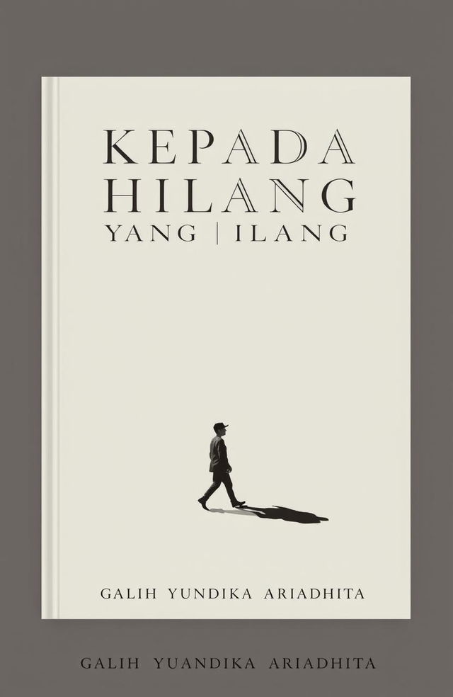 A book cover for a novel titled 'KEPADA YANG HILANG', featuring a classic and minimalist design