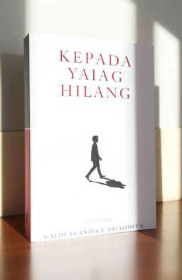 A book cover for a novel titled 'KEPADA YANG HILANG', featuring a classic and minimalist design