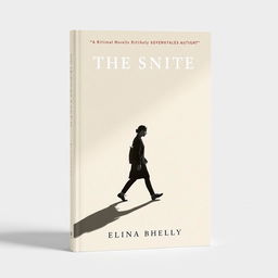 A book cover featuring a solitary figure walking, accompanied by a prominent shadow in a classic and minimalist design