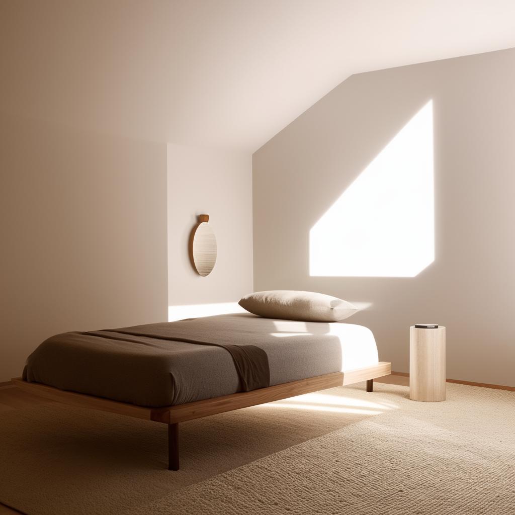 A minimalist bedroom with stylish, contemporary furniture, soothing colors, and simple designs.