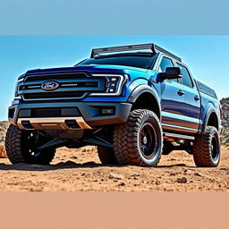 A hybrid vehicle combining the rugged features of a Ford Expedition Tremor with the powerful stance of a Ford 250 Megarexx