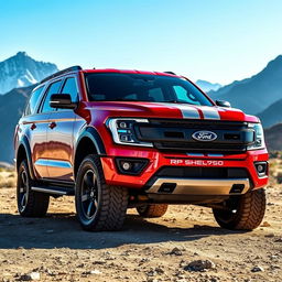 A stunning Ford Expedition Raptor R designed with Shelby 250 elements