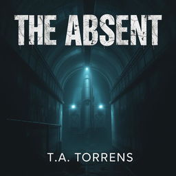 An intriguing book cover for a dystopian novel titled 'The Absent' by T