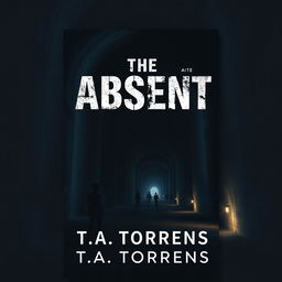 A captivating book cover for a dystopian novel titled 'The Absent' by T