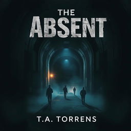 A captivating book cover for a dystopian novel titled 'The Absent' by T