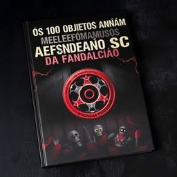 A dark and eerie book cover featuring a foreboding atmosphere, with a striking illustration of the SCP Foundation logo prominently placed in the center