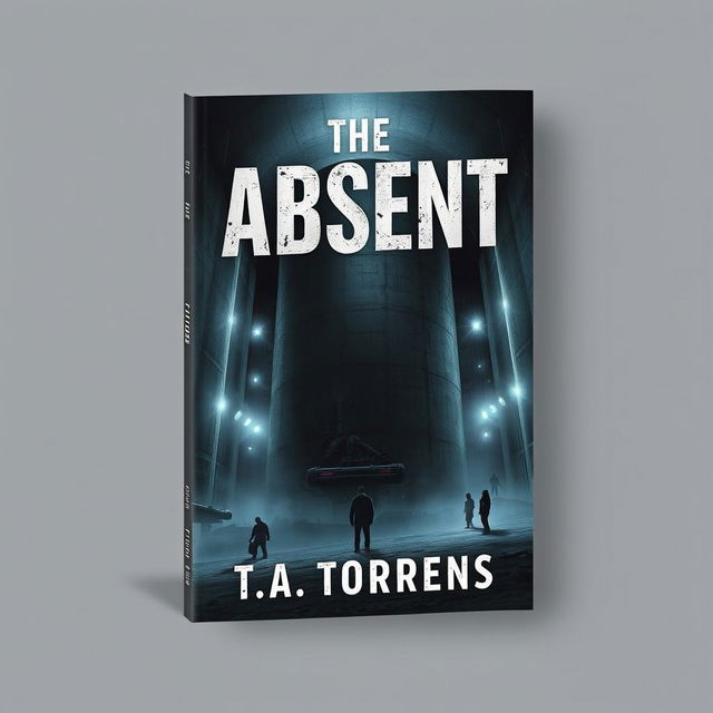 A book cover for a dystopian novel titled 'The Absent' by T