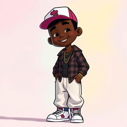 An animated version of Hello Kitty's boyfriend, featuring a handsome dark-skinned character