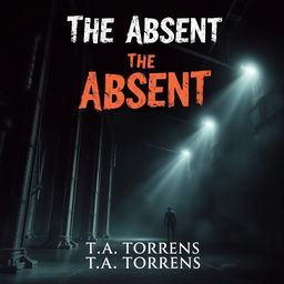 A striking book cover design for a dystopian novel titled 'The Absent' by T