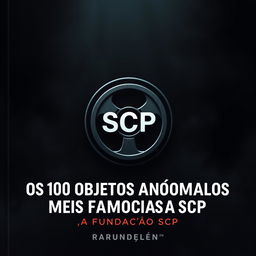 A dark and atmospheric book cover featuring the SCP Foundation logo prominently in the center