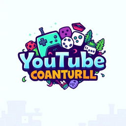 A vibrant and artistic logo design for a YouTube channel focused on indie games and RPGs