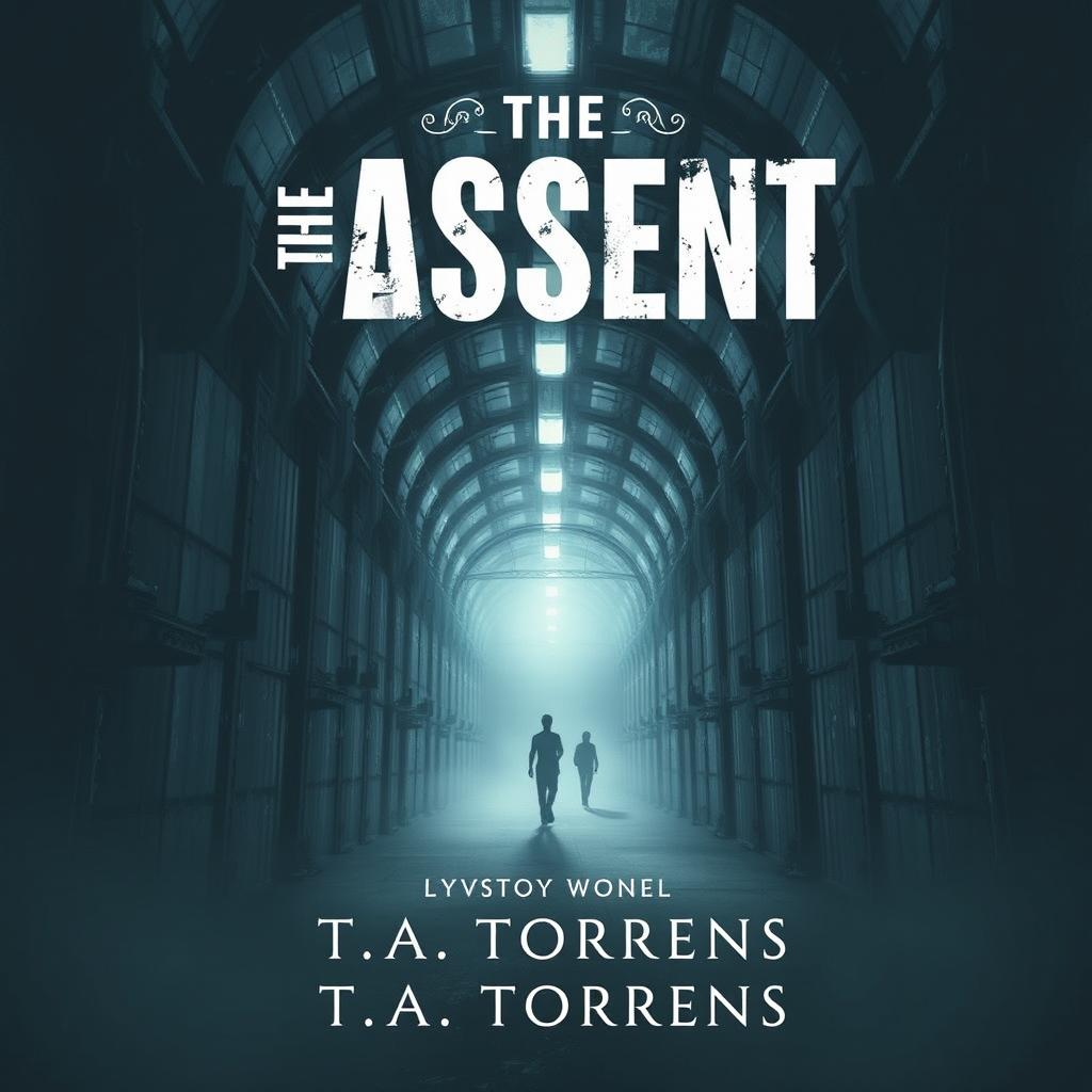 An evocative ebook cover for the dystopian novel 'The Absent' by T