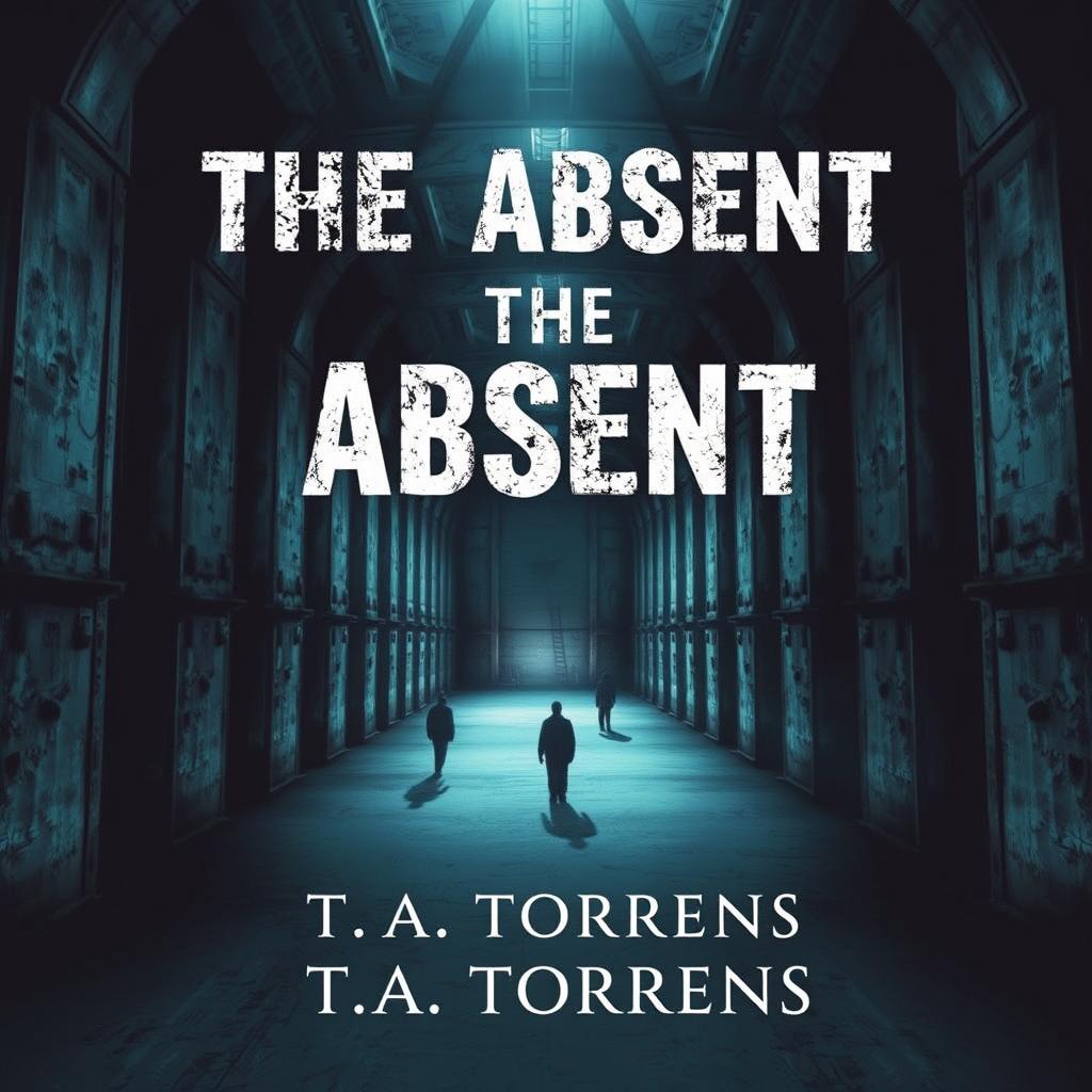 An atmospheric ebook cover for the dystopian novel 'The Absent' by T