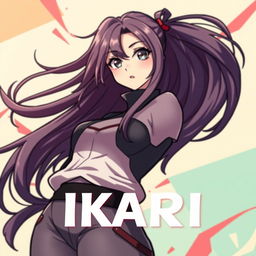 A dynamic Discord server icon featuring an anime grown woman with long, flowing hair and expressive eyes