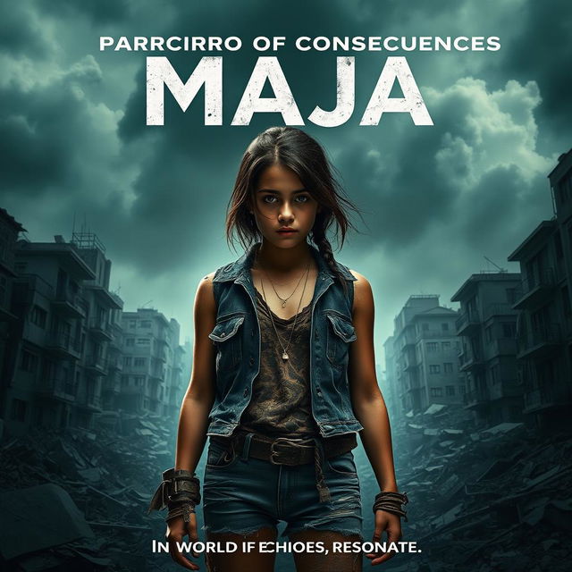 A dystopian movie poster featuring Maja, a Mexican girl who often feels forgotten in her grade