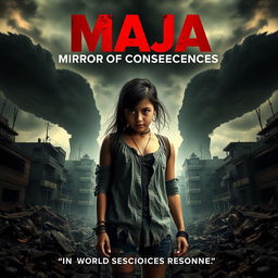 A dystopian movie poster featuring Maja, a Mexican girl who often feels forgotten in her grade