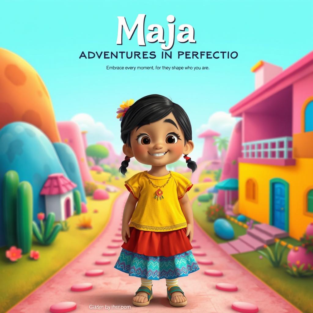 A Mexican girl named Maja, often overlooked in her grade, joyfully explores a colorful parallel universe where everyone appears friendly and filled with positivity