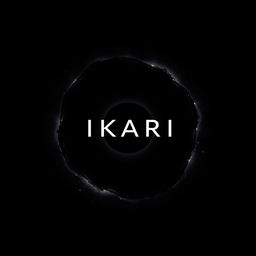 An exquisite anime-themed design showcasing the text 'IKARI' prominently in the center