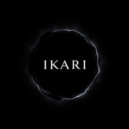 An exquisite anime-themed design showcasing the text 'IKARI' prominently in the center