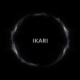 An exquisite anime-themed design showcasing the text 'IKARI' prominently in the center