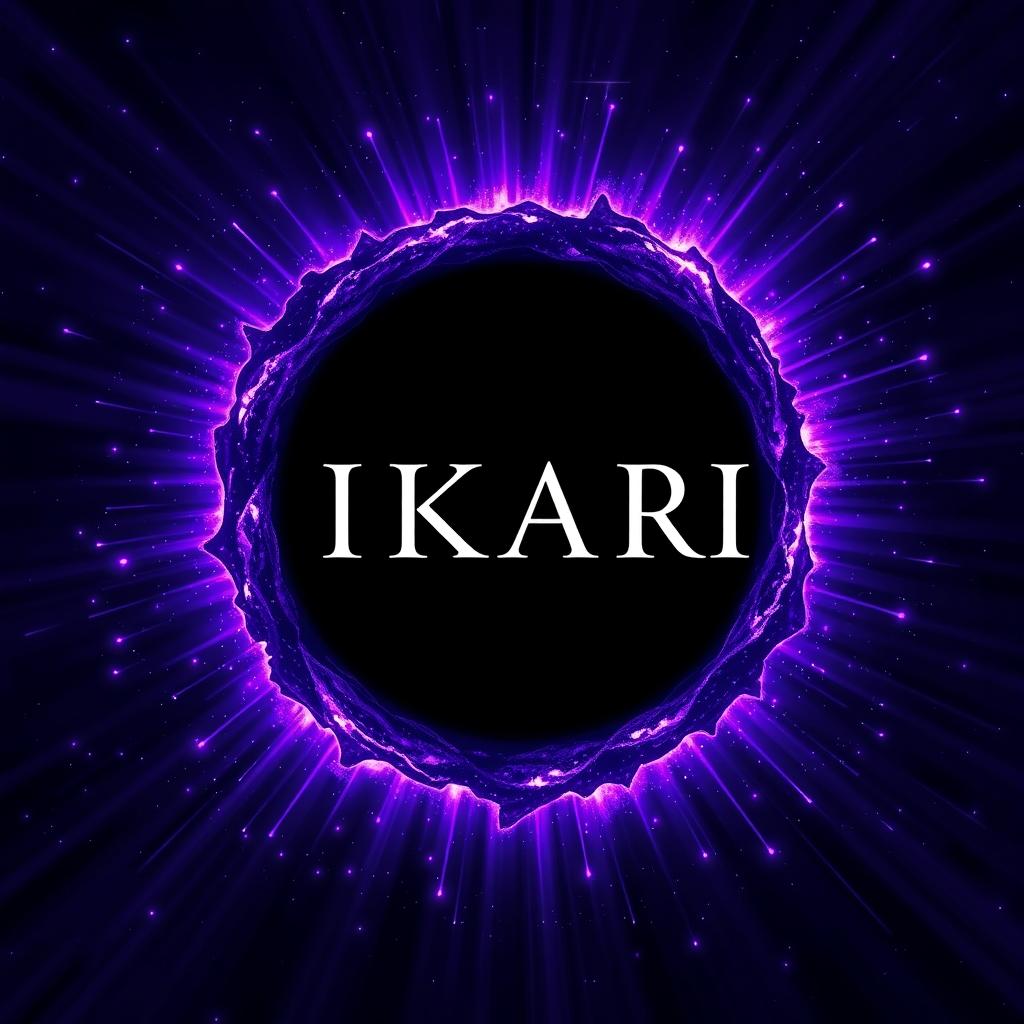 An enchanting anime design featuring the text 'IKARI' elegantly positioned at the center