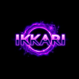 A captivating anime-inspired design featuring the text 'IKARI' styled prominently in a modern, sleek font